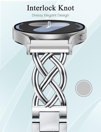 TOYOUTHS Celtic Bracelet Compatible with Samsung Galaxy Watch 7 6 5 4 FE 40mm 44mm/Watch 6 4 Classic/5 Pro/3 41mm/Active 2 Women, 20mm Dressy Stainless Steel Band Metal Jewelry Link Strap