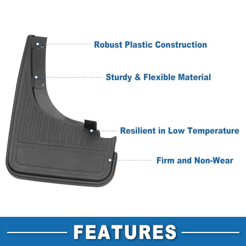 Image of Mud Flap Splash Guard with Mount Accessories Front & Rear Side Mud Guard for Nissan TITAN 2020-2023 (Set of 4)