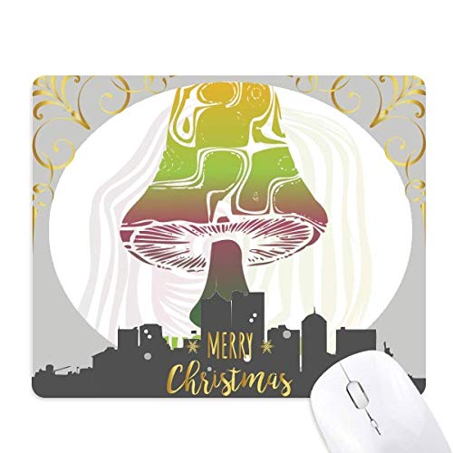 Tapis de souris champignon créature nuit de Noël pour éviter les glissements