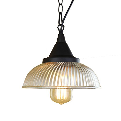 Suspension luminaire vintage en verre style loft industriel