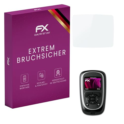 atFoliX Lámina Protectora de plástico Cristal compatible con Accu Chek Aviva Expert Película Vidrio, 9H Hybrid Glass FX Protector Pantalla Vidrio templado de plástico