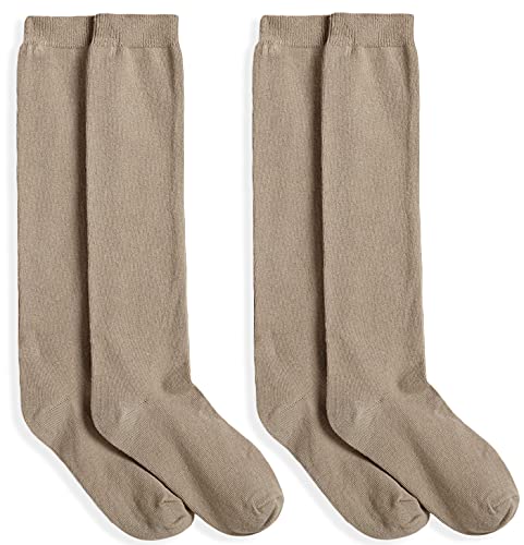 Jefferies Socks Girls School Uniform Cotton Knee High Socks 2 Pair Pack