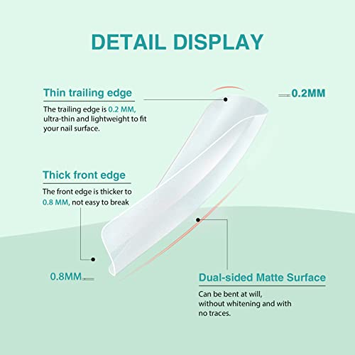 Image of SAVILAND Square Nail Tips - Pre-File Soft Nail Gel Tips Matte Gels X Nails 15 Sizes Natural Nail Tips 360pcs Full Cover No Need Base Gel French Nails Easy to DIY Nail Art Nail Extension DIY Home Gift