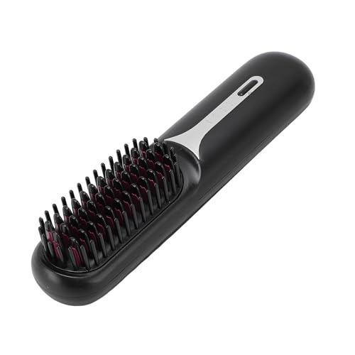 Peine alisador de cabello inalámbrico, cepillo recargable con iones negativos y calentamiento rápido, ideal para uso en casa y viajes, riza y alisa todo tipo de cabello miniatura 5