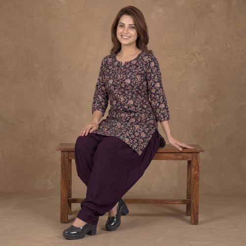 Image of FASHION GALLERY Women's Rayon Relaxed Fit Patiala Salwar with Full Length Drawstring Closure Type and Flexible Waist | Patiala Pant for Woman Free Size Fit Upto XXL