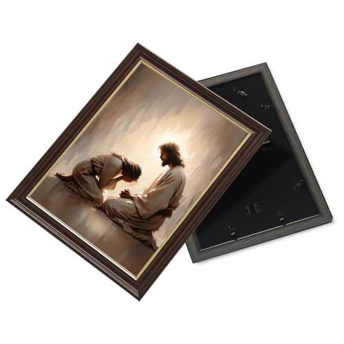 Christian Wall Art,Healed Pain,Girl Crying With Jesus Prints,LDS Print,Bible Sketches,Jesus