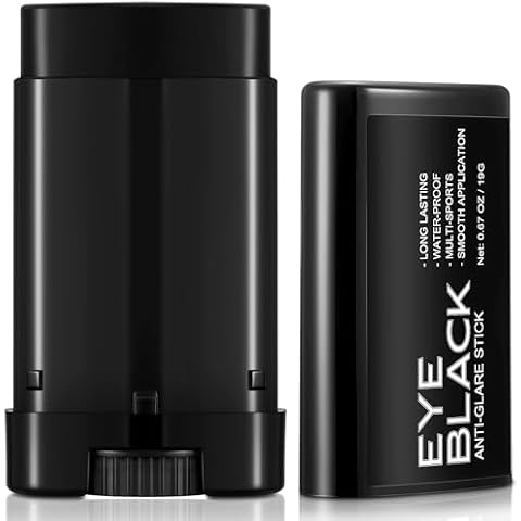 DELISOUL Eye Black Stick,Anti-Glare Eye Black for Baseball Softball Football Hockey Lacrosse,Sweat-Proof Eye Black Grease Paint for Adults Kids,Smooth & Long Lasting,Rich Full Coverage Color,.67 oz Cover