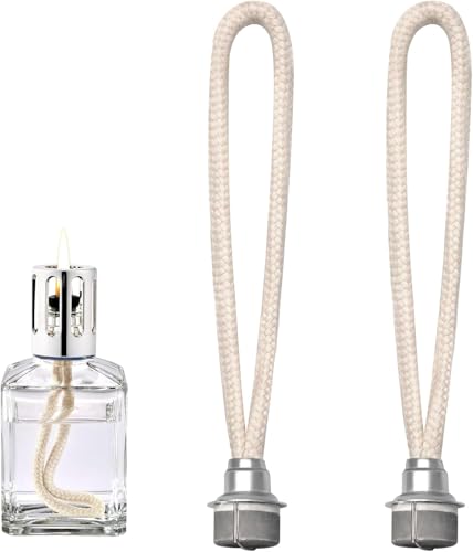 2 Pcs Oil Lamp Wick Replacement for Catalytic Fragrance Lamps Compatible with Lampe Berger & All Catalytic Aroma Lamps 7.28 Inch Wick for Air Purification & Home Fragrance Diffusion (Silver)