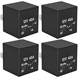 4RD93168001 007903001 Automotive Relay (Pack of 4) - 12V 40A 5-Pin SPST Relay - Replaces 4RD93168001 JD1914 584416 586147 586224