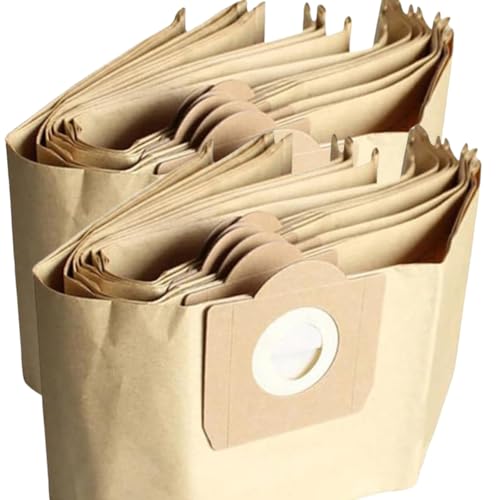 10x pezzi Sacchetti Aspirapolvere, Universali Sacchetto Filtro In Carta Sacco per Karcher WD3, WD 3 Premium, WD2, MV3 MV2, A2204, A2204, A2534, WD3200, WD3500P, KAR69591300