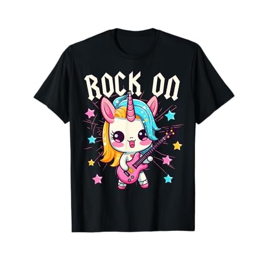 Rockera Niña, Rock and Roll Unicornio Rockera Niña Camiseta