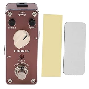 TRUE BYPASS : This chorus effect pedal feas a true bypass , mal pitch loss and maximum pedal control. for guitarists who demand pristine sound wit interference. LED INDICATOR: Equipped with a bright LED indicator, this pedal ws you to easily w status...