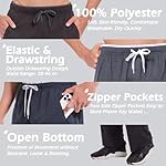 Mens Sweatpants with Zipper Pockets Open Bottom Athletic Pants for Workout,Running,Training,Jogging,Gym - Image 5