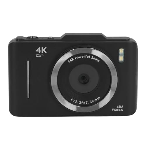 Cámara digital 4K 48MP con pantalla de 2.8 pulgadas y zoom 16x negra miniatura 1
