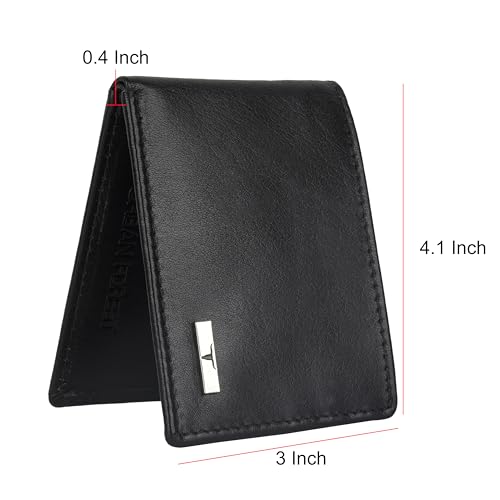 Image of URBAN FOREST Fred Aniline Black Leather Wallet for Men
