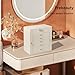 Frebeauty Large Jewelry Box,6-Tier PU Leather Jewelry Organizer,Multi-functional Storage Case with Mirror,Accessories Holder with 5 Drawers for Necklace Bracelets Watches(Pearl White)