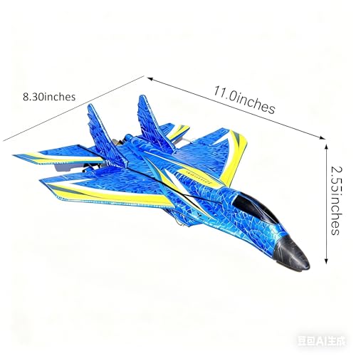 Remote Control Airplane for Kids, 2.4GHz RC Plane with Gyro, Ready to Fly RC Aircraft Toy, Easy to Fly Foam RC Airplane for Beginners & Adults