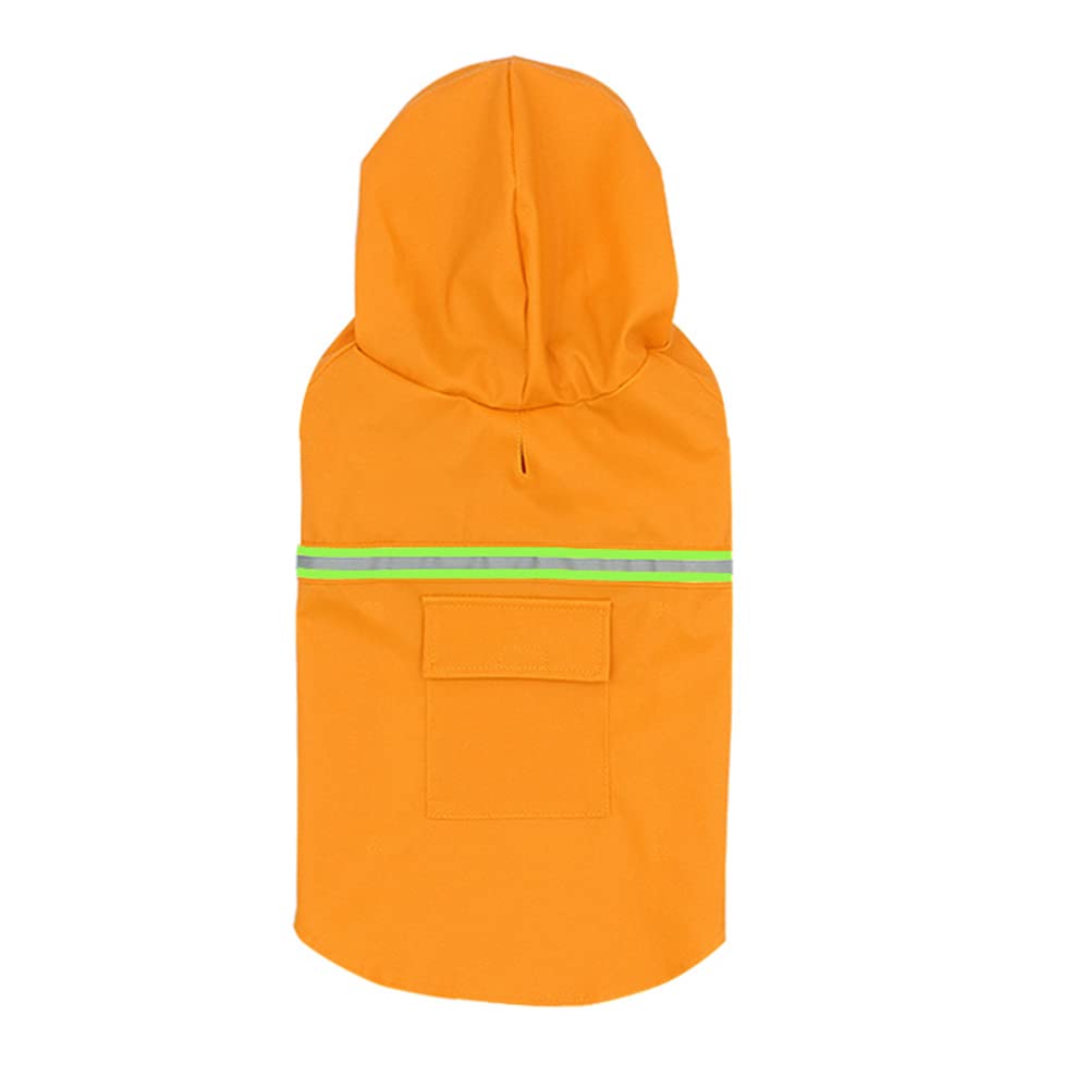 płaszcz przeciwdeszczowy dla psa, Płaszcz przeciwdeszczowy dla zwierząt Ubrania psów Wodoodporny kostium dużego psa Golden Outdoor Pet Supplies(Orange,3XL)