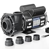 Aquastrong SPA Pump, Dual Speed Hot Tub Pump, Pure Copper Motor, Low Noise, Easy Installation with 1.5' & 2' Adapters, 90° Rotating Inlet & Outlet, Compatible with Hot Tubs & Spa Systems, Light Black