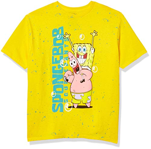 T-shirt Nickelodeon garçon jaune manches courtes XL idéal pour le collège et les loisirs