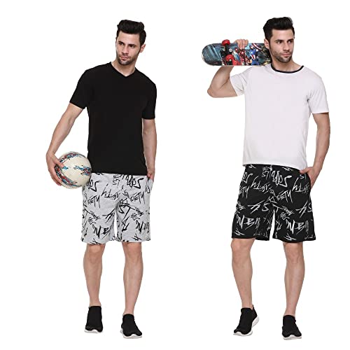 Image of Men's Cotton Sports Shorts with Zipper Pocket (Pack of 2)