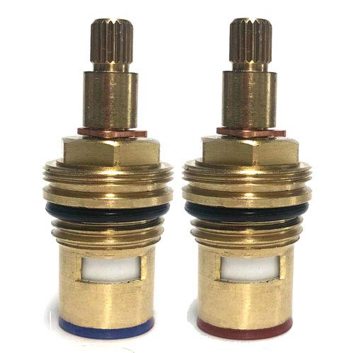 PAINI compatible Replacement ceramic disc tap cartridges valves quarter turn inserts glands 1/2" x 20 spline (Long Stem 56mm) SOLID BRASS SCREWS PROVIDED