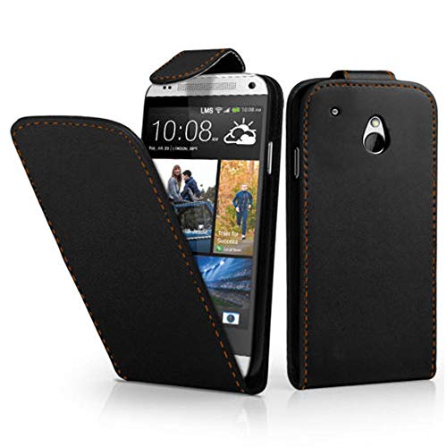 annaPrime Etui Coque Housse pour HTC One Mini M4, Etui Simili Cuir Couleur Noir