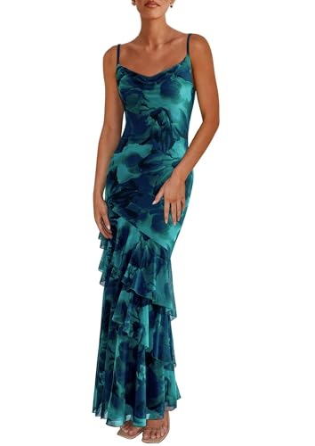 PRETTYGARDEN Maxi Dresses for Women 2026 Summer Tiered Floral Beach