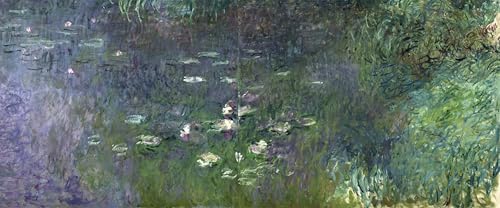 Cuadro en lienzo Il mattino delle ninfee de Claude Monet para decoración de paredes 60x90cm