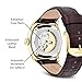 Stauer 1930 Dashtronic Men’s Watch – Gold-Finished 39MM Case, Genuine Leather Band, Automatic Movement & 3-ATM Water Resistance