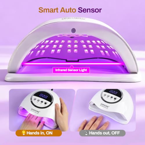 Image of JODSONE U V LED Nail Lamp with Gloves Kit, Nail Dryer for Gel Nails Professional for Home and Salon