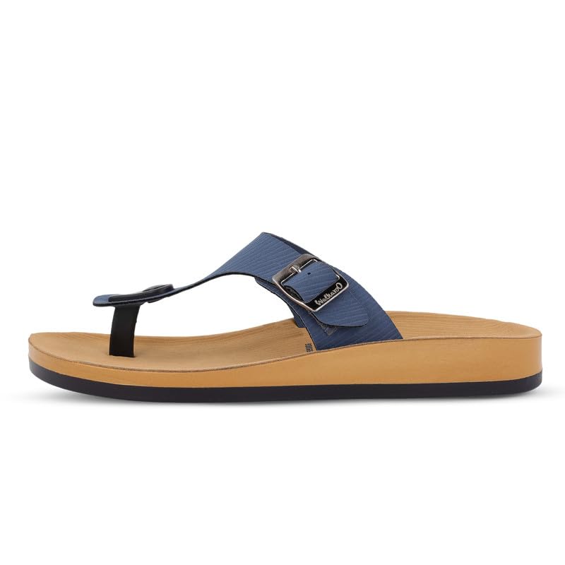 Image of WALKAROO Women'S Textured T-Strap Sandals|Soft Cushioned Footbed, Lightweight Platform PU Sole, Anti-Skid Outsole|Casual Flats,Stylish,Fashion,Travel & comfortable Sandals|WE2349