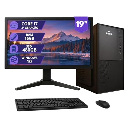 Pc Computador Completo Intel Core I7 Memoria 16gb Ssd 480gb Monitor 19