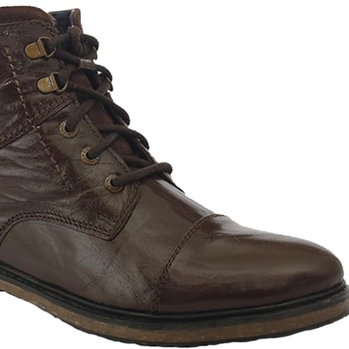 Image of Allen Cooper Genuine Leather Crumbled Comfortable Boots For Men