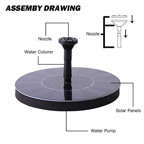 Drijvende Bath Solar Waterspelpompen Pool Garde Patio Watering for Bird Bath Fountain tuin decor Outdoor Garden Supplies Accessoires voor fonteinfonteinen in de tuin (Color : 13CM) - Image 7