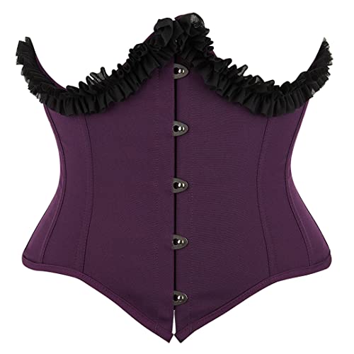 Kranchungel Corsets for Women Plus Size Corset Overbust Waist Cincher Bustier Lace Up Corset Top