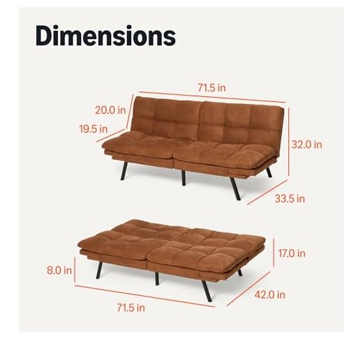 Amazon Basics Convertible Loveseat Sofa Bed