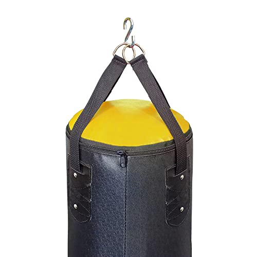 SACO DE PANCADA 90 CM - SACO PARA TREINAR - SACO DE BOXE (90cm, AMARELO)