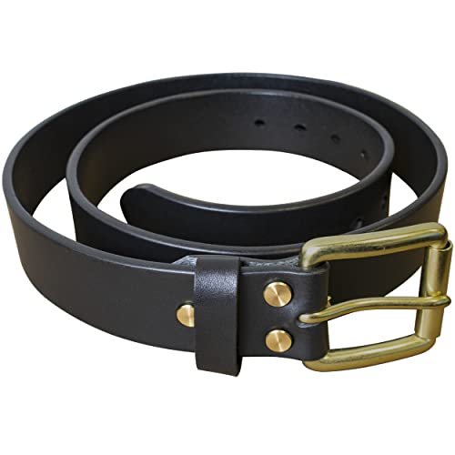 Ibyado Heavy Duty Gun Belt Concealed Carry Belt, 14Oz Full Grain Leather Gun Belts For Men Ccw, Gun Holster Belt,1.5 Inch Width Black Thick Leather Edc Belt With Brass Buckle #TOP2