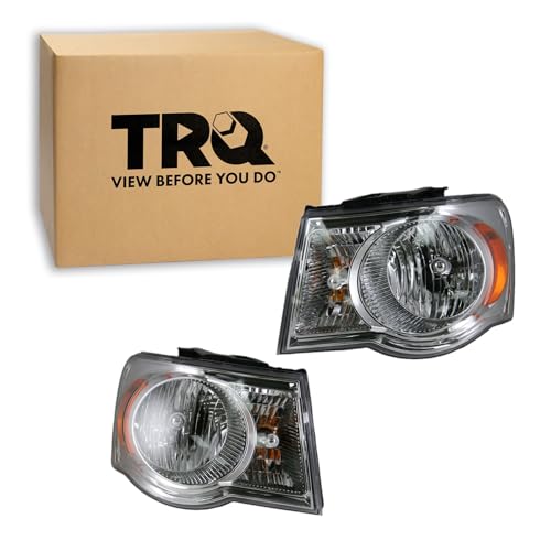 Image of TRQ Headlight Assembly Set CH2502179 CH2503179 Compatible with 2007-2009 Chrysler Aspen
