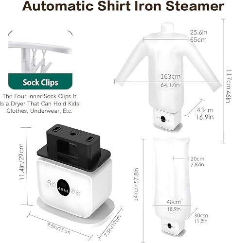 Dfdieratve Portable Automatic Travel Shirt Press & Wrinkle Remover - Compact 3-in-1 Hot-Air Iron, Dryer & Garment Refresher - Hands-Free, Lightweight for Business Travel, Small Spaces & Yachts - Image 7