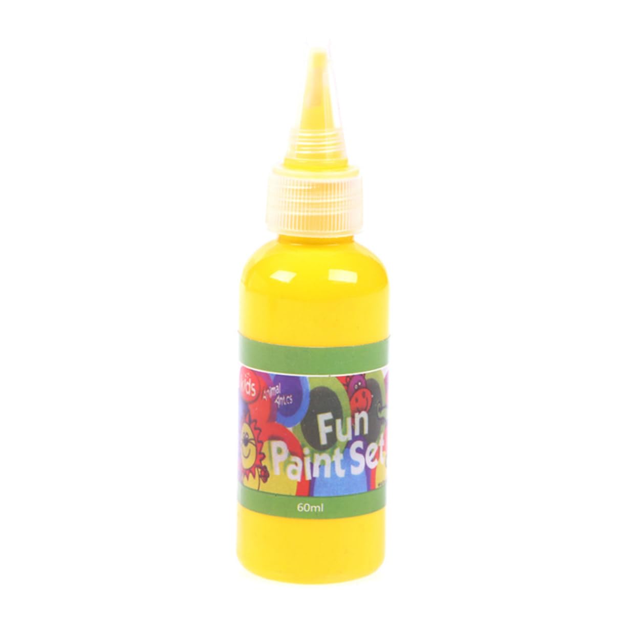 NUOBESTY 12 Colores 60ml Conjunto De Pintura De Kit De Manualidades Boquilla Para Dibujar y Pintar Dedos