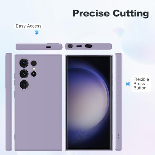 Image of Back Cover for Samsung Galaxy S23 Ultra 5G | Full Camera Protection | Premium Liquid Silicon Case | Flexible Bumper Case for Samsung Galaxy S23 Ultra 5G (Purple)