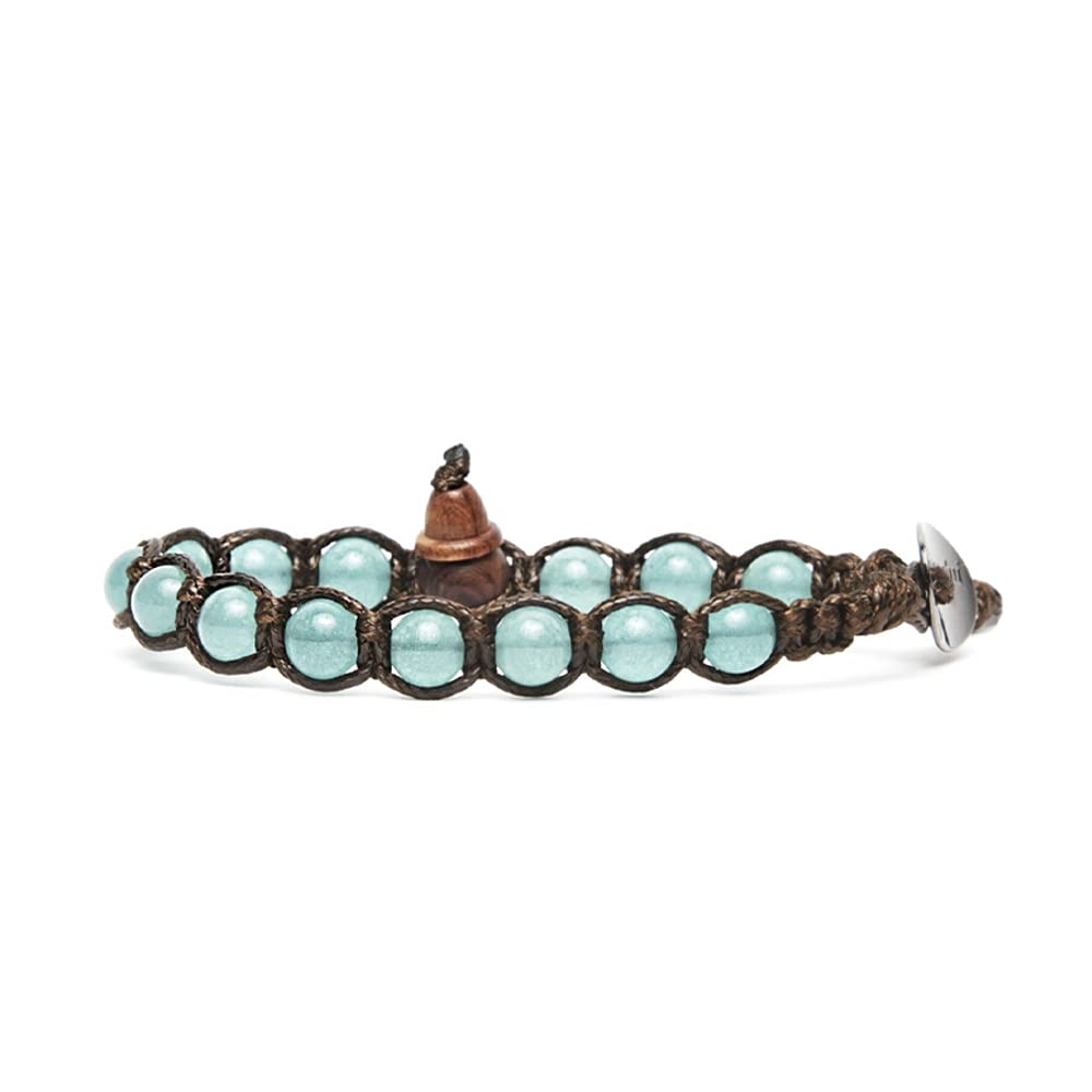 Bracciale Tamashii® Classico Originale con pietre 8 mm Giada Verde Lago