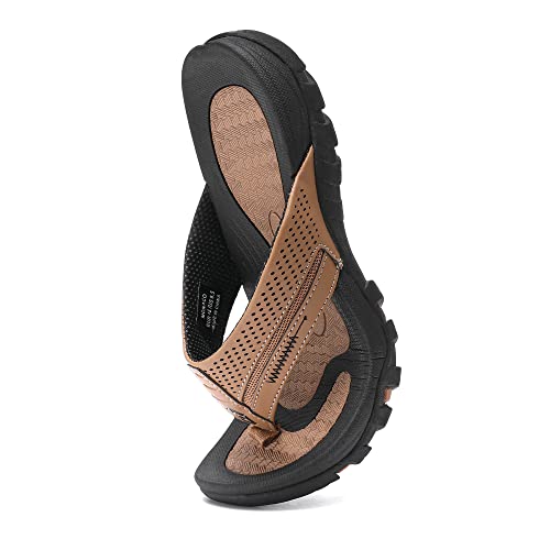 Image of Men's Flip-Flops, Thongs Sandals Durable Comfort Slippers for Beach