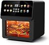 Horno Freidora de Aire Ludatido 12QT, Combo Horno Tostador 8-en-1, Tamaño Familiar, Negro 2