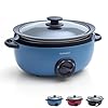 35 quart slow cooker blue uniform heatingnon stick potaluminum makes your food more delicioussuitable as a gift for wivesparentsand friends  urban country home decor