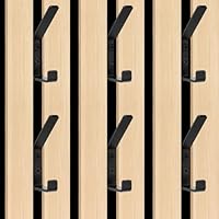 mobumeia 6 Stück Akustikpaneele Wandpaneele Kleiderhaken, Haken für Akustikpanele, doppelter Garderobenhaken Schwarz für Acoustic Panel, Akustikplatten Wandhaken Schwarz, Aluminium, 13mm