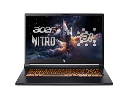 acer Nitro V 17 AI (ANV17-61-R3KD) Gaming Laptop, Copilot+ PC, 17' FHD IPS 144Hz Display, AMD Ryzen AI 9 365, 32 GB RAM, 1 TB SSD, NVIDIA GeForce RTX 5070, Windows 11, QWERTZ Tastatur, schwarz