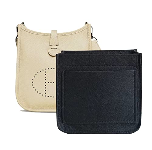 Lckaey Felt Organizer-for Hermes Evelyne III tpm pm gm Bag Insert Mini 16 29 33 Bag Purse Organizer Y003 black-S